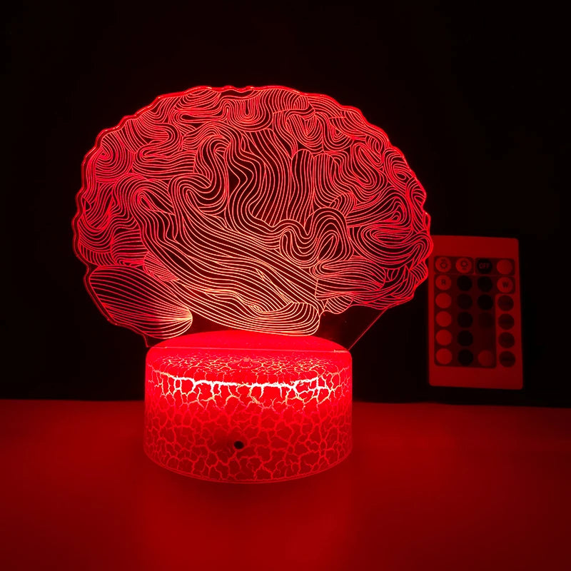 Luminária 3D Formato Cérebro