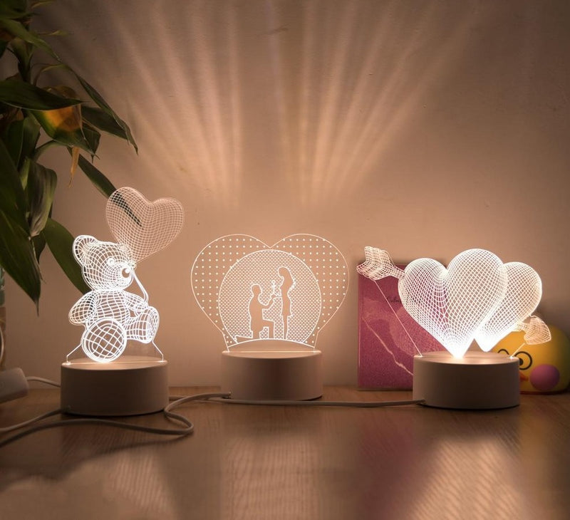 Luminária de LED em acrílico - RomanticLamp