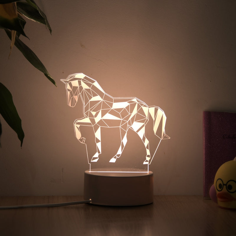Luminária de LED em acrílico - RomanticLamp