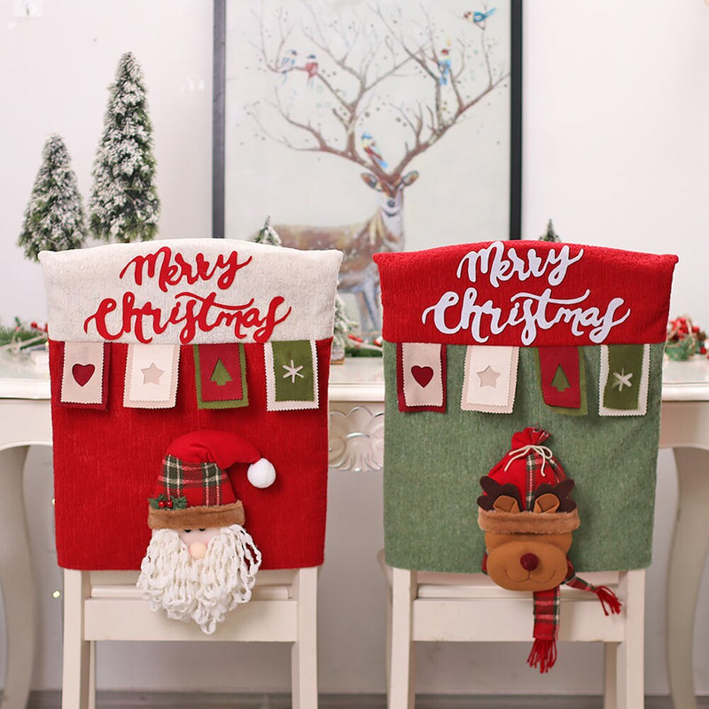 Capa Decorativa Encosto de Cadeira - Natal