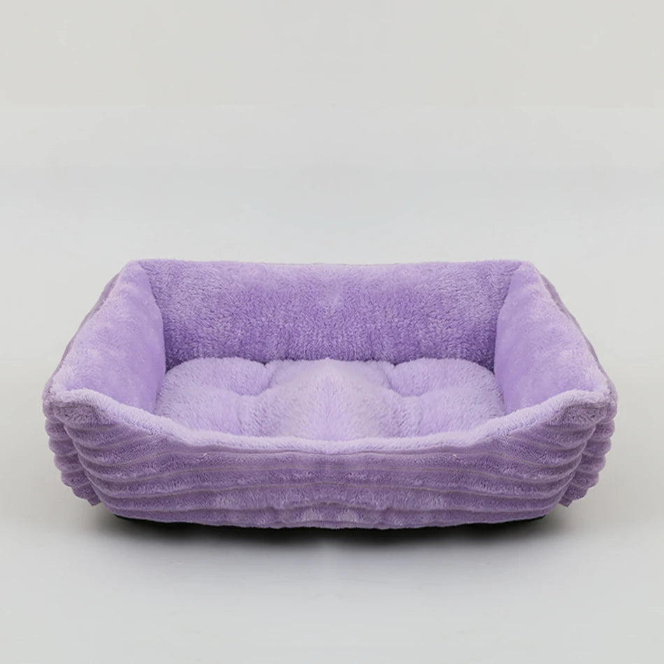 Cama de pelúcia retangular para Pet