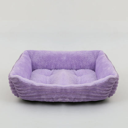 Cama de pelúcia retangular para Pet