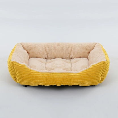 Cama de pelúcia retangular para Pet