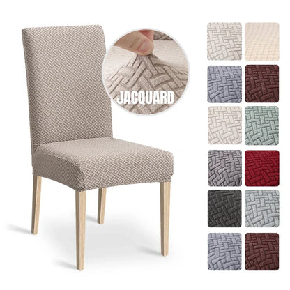 Capa para cadeira em tecido elástico jacquard grosso