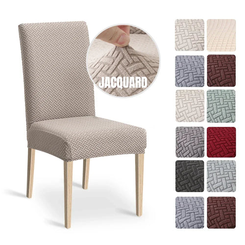Capa para cadeira em tecido elástico jacquard grosso