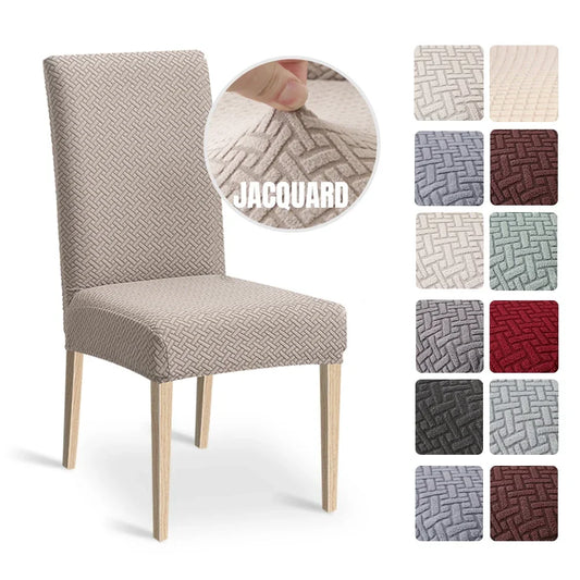 Capa para cadeira em tecido elástico jacquard grosso