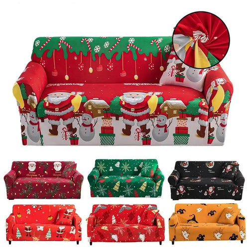 Capa elástica para sofá de Natal