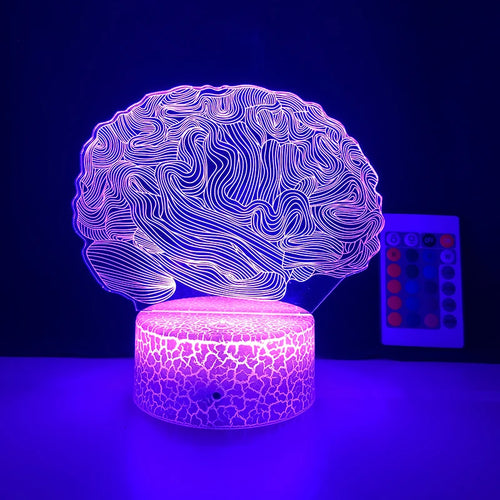 Luminária 3D Formato Cérebro