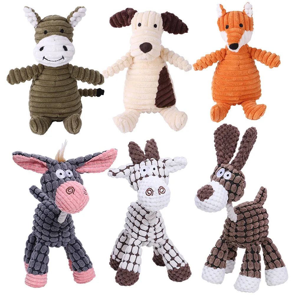 Animais de brinquedo de pelúcia para cachorros