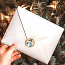 Adesivo redondo de Natal