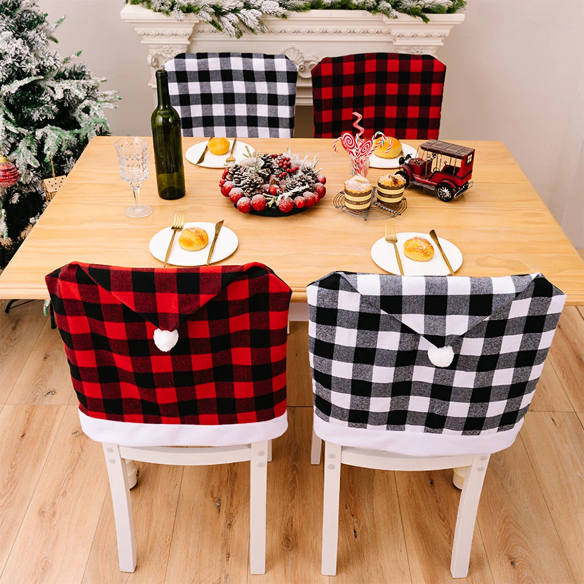 Capa para cadeira Gorro de Papai Noel