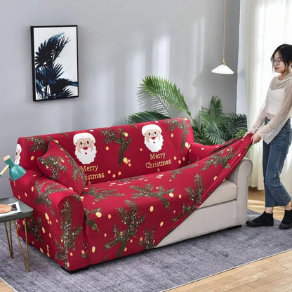 Capa elástica para sofá de Natal