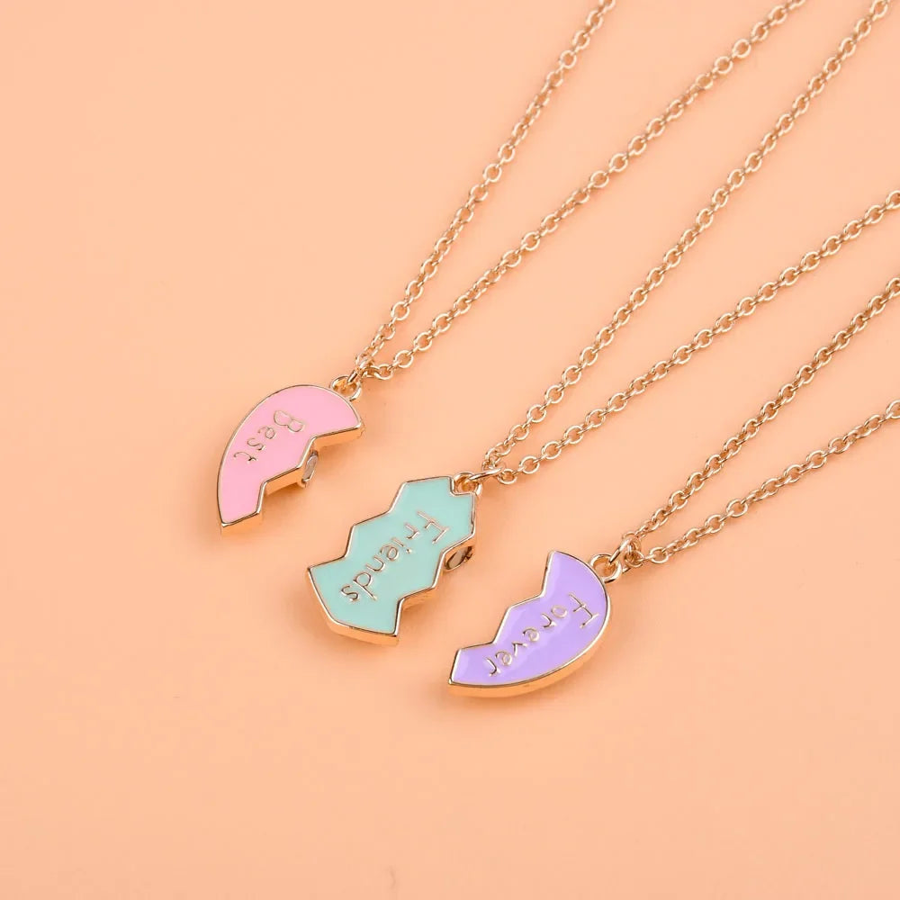 Conjunto de Colares Femininos Best Friends Forever - 3 Unidades