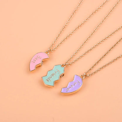 Conjunto de Colares Femininos Best Friends Forever - 3 Unidades