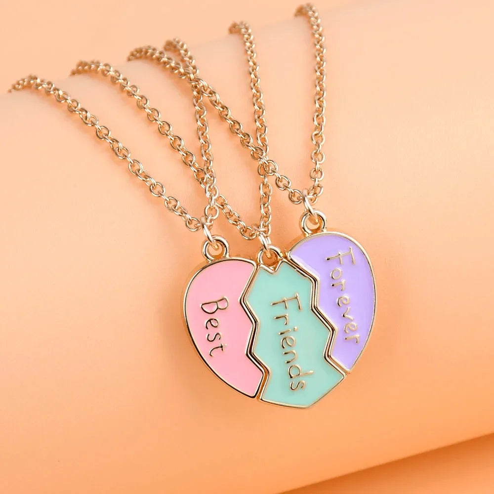 Conjunto de Colares Femininos Best Friends Forever - 3 Unidades