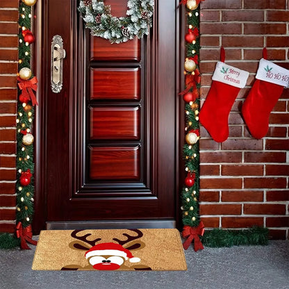 Tapete retangular de feltro de Natal
