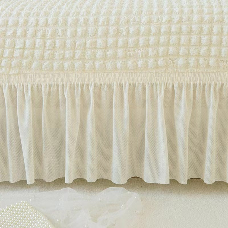 Capa para Sofá em Jacquard com Saia