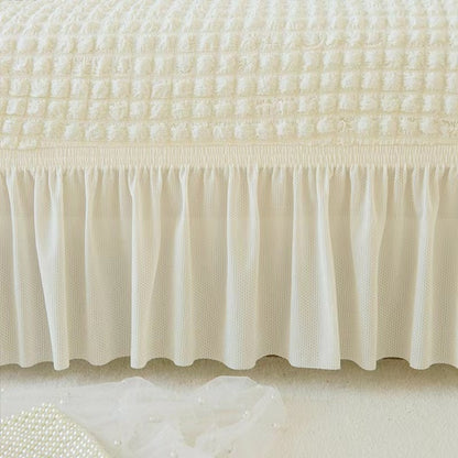 Capa para Sofá em Jacquard com Saia