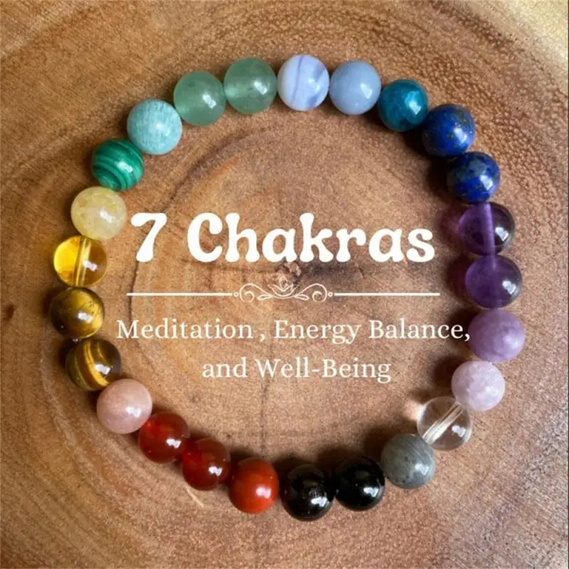 Pulseira dos 7 Chakras com Pedras Naturais