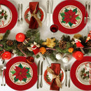 Kit 4 Sousplat Redondo de Natal