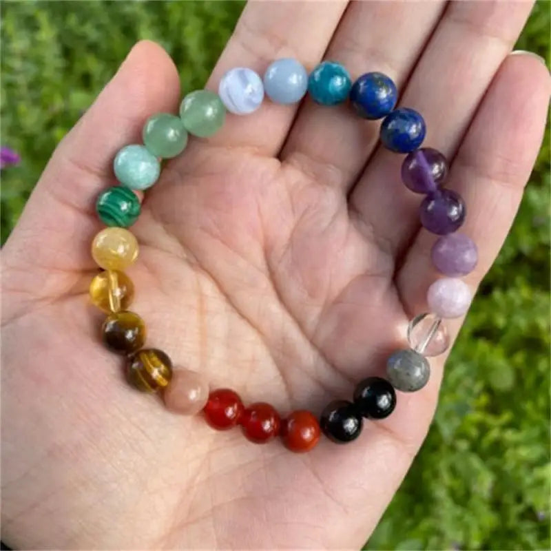 Pulseira dos 7 Chakras com Pedras Naturais