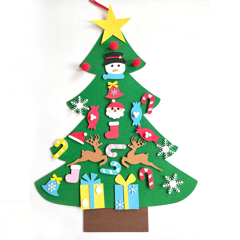 Árvore de Natal de feltro para crianças