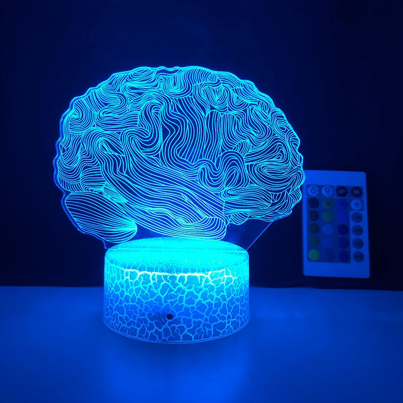 Luminária 3D Formato Cérebro