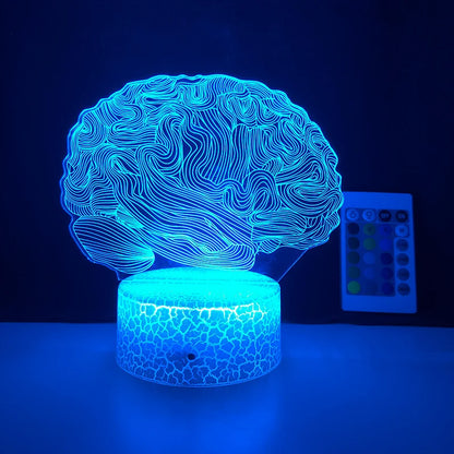 Luminária 3D Formato Cérebro