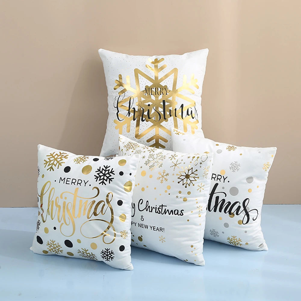 Kit com 4 - Capa decorativa para almofada - Natal