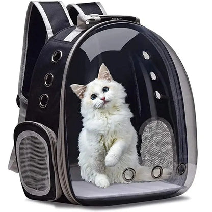 Mochila transparente para gatos