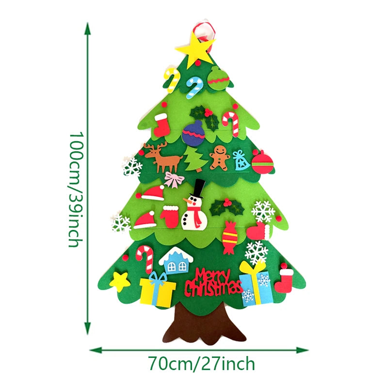Árvore de Natal de feltro para crianças