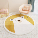 Tapete de pelúcia redondo para quarto