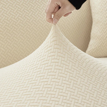 Capa para cadeira em tecido elástico jacquard grosso