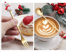 Conjunto de garfos e colheres de café de Natal