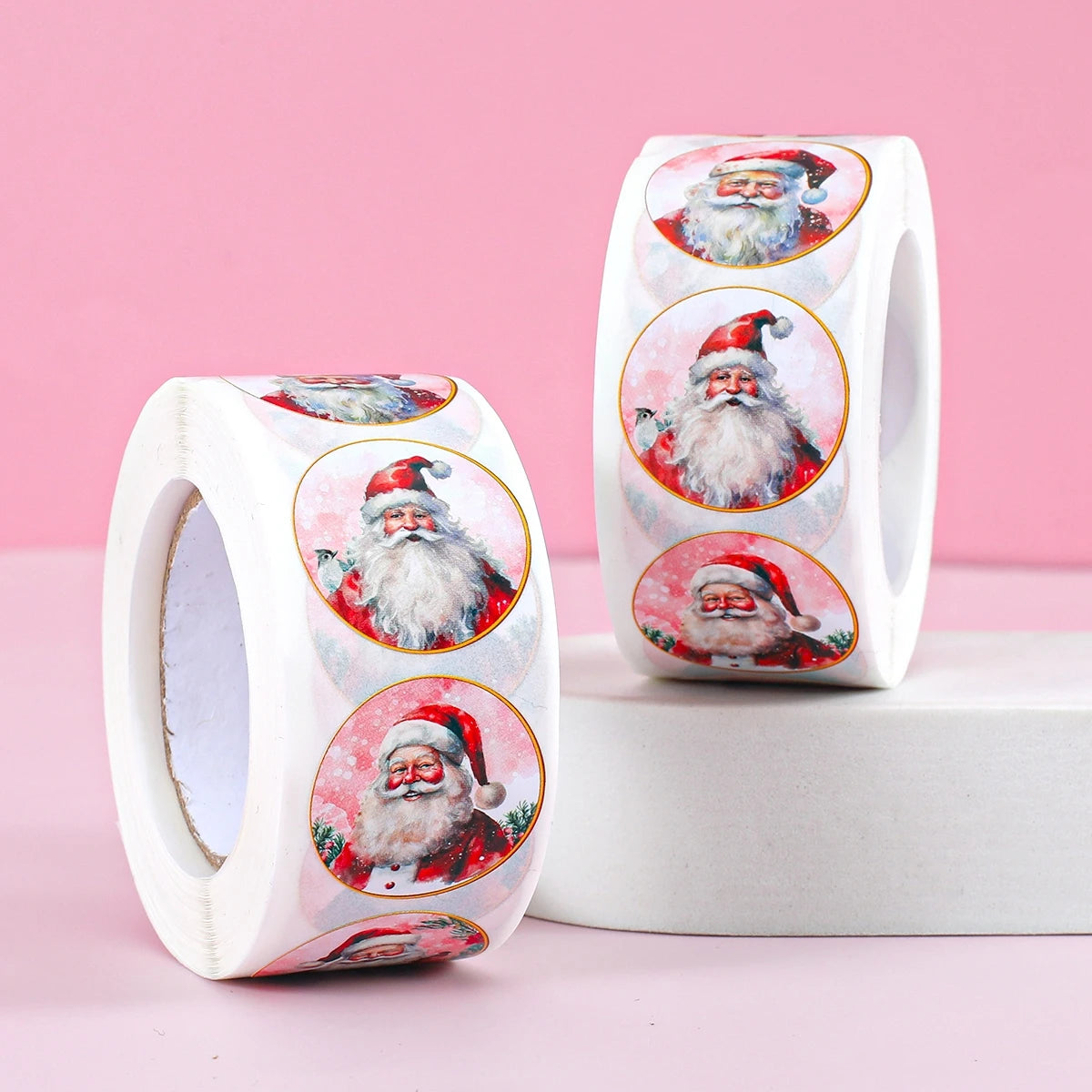 Adesivo redondo de Natal