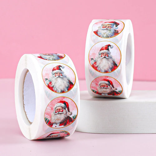 Adesivo redondo de Natal