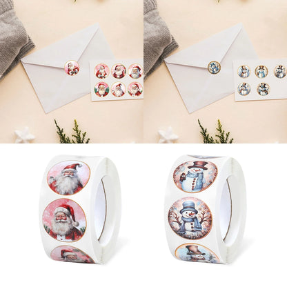 Adesivo redondo de Natal