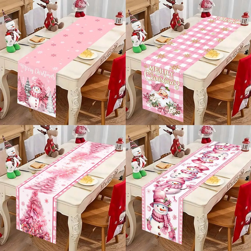 Trilho de Mesa de Natal Rosa