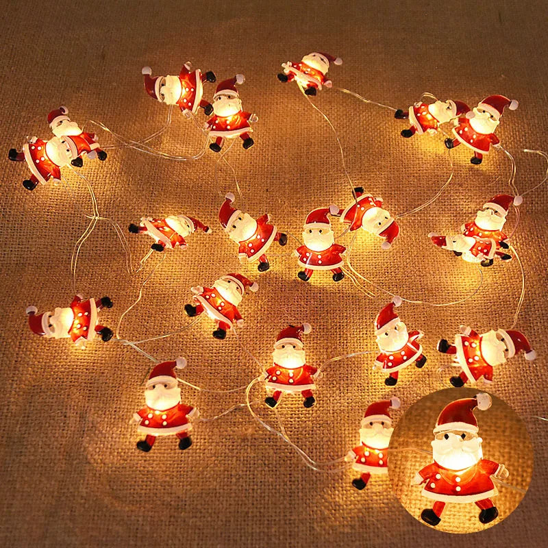 Pisca-pisca Papai Noel Flocos de Neve 2M 20LEDS