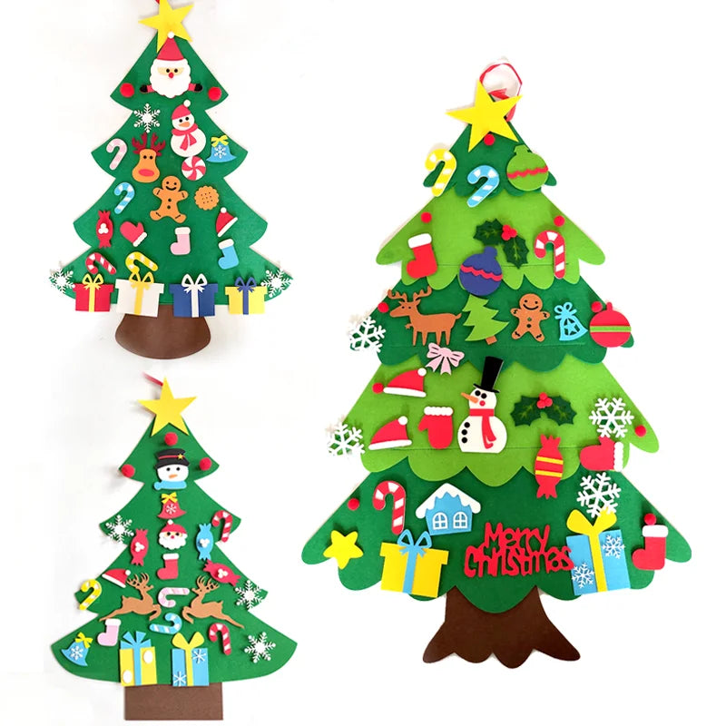 Árvore de Natal de feltro para crianças