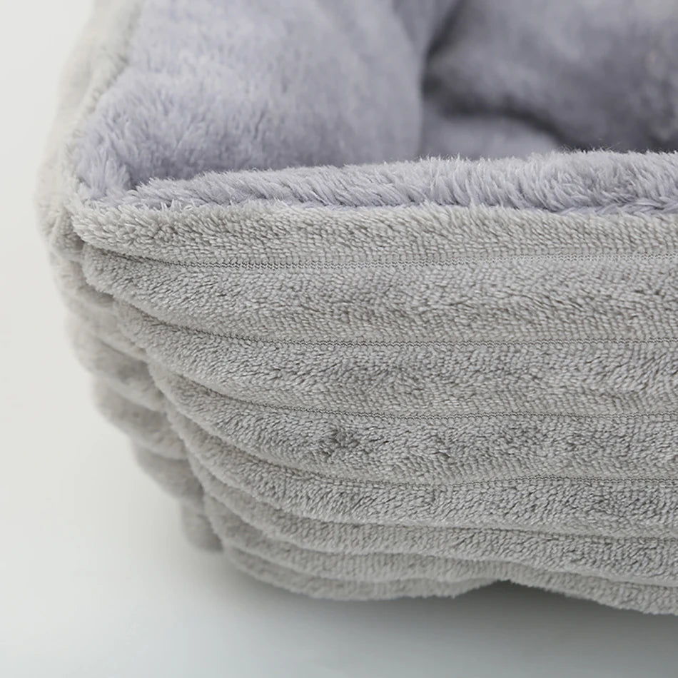 Cama de pelúcia retangular para Pet