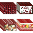 1/4/6Pcs Jogo americano de Natal