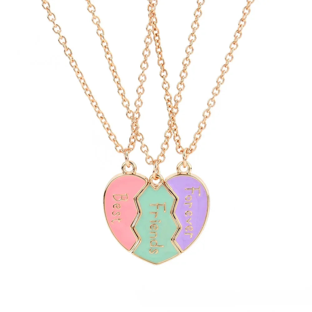 Conjunto de Colares Femininos Best Friends Forever - 3 Unidades