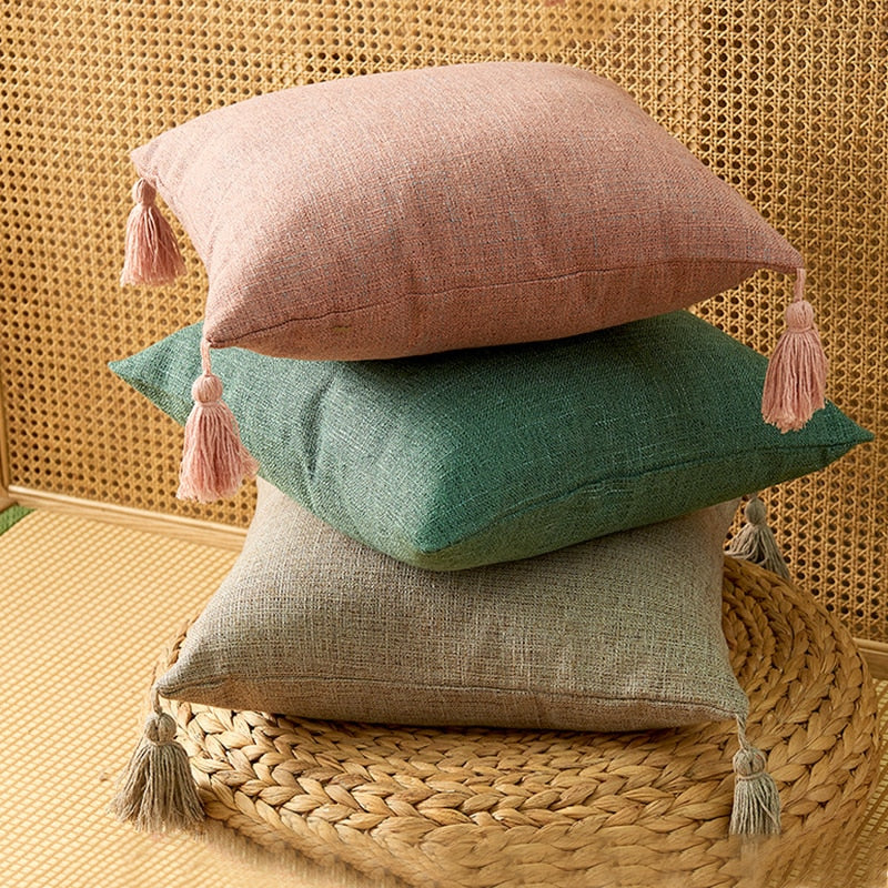 Capa para Almofada em Algodão e Linho 45x45cm