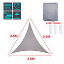 Tela de Sombreamento Triangular Cor Cinza