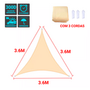 Tela de Sombreamento Triangular Cor Bege