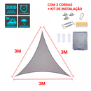 Tela de Sombreamento Triangular Cor Cinza