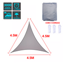 Tela de Sombreamento Triangular Cor Cinza