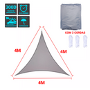 Tela de Sombreamento Triangular Cor Cinza