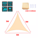 Tela de Sombreamento Triangular Cor Bege
